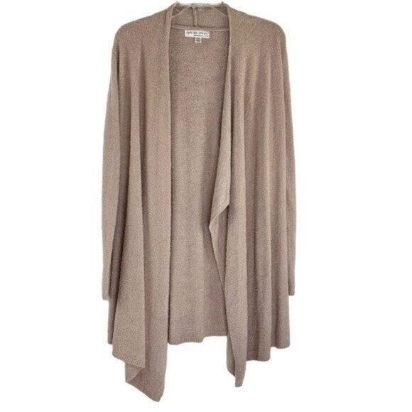 Barefoot Dreams Bamboo Chic Lite Long Calypso Wrap Cardigan in Taupe - Picture 2 of 4